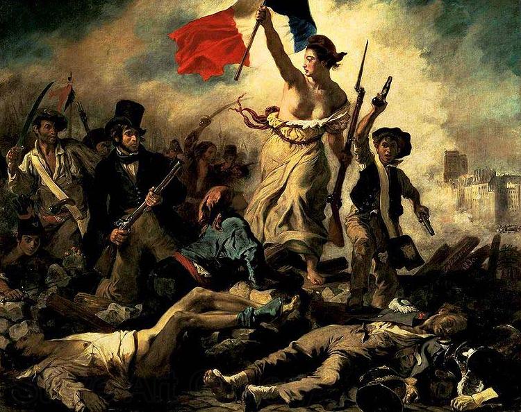 Eugene Delacroix Liberty Leading the People Norge oil painting art